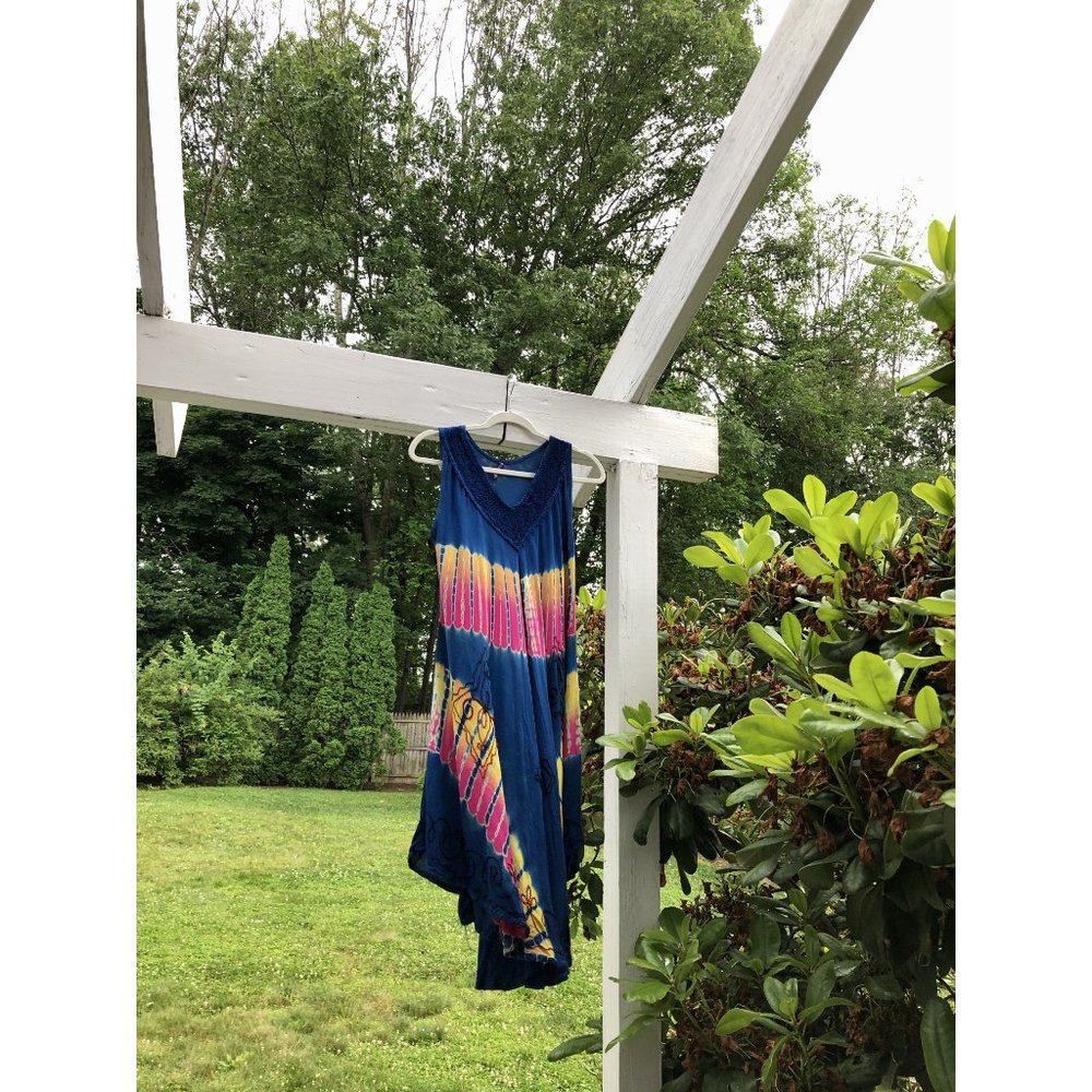 The Paradise City Tie Dye Beach Summer Loose Dress - Picture 7 of 8